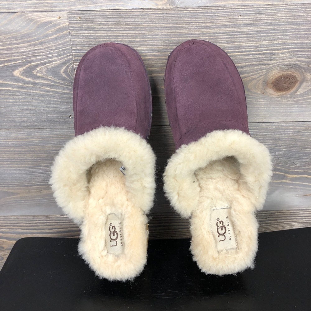 Ugg Purple Suede Shearling Lined Clogs - image 4